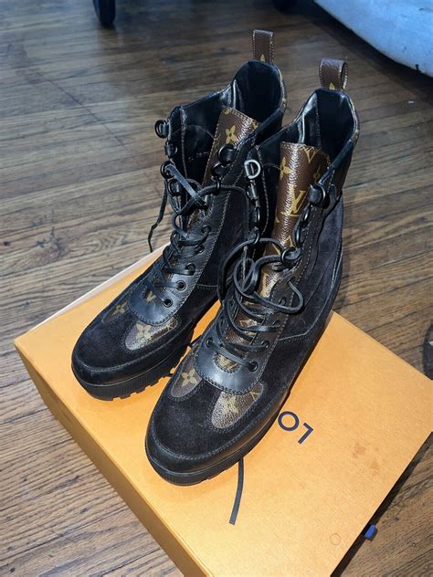 louis vuitton female boots|Louis Vuitton denim boots.